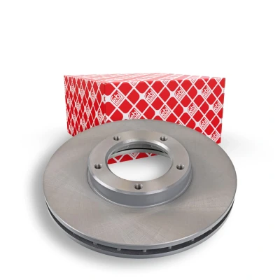 Image of 4351226040, 4351226070, 4351235180, 4351235260 Brake disc FEBI BILSTEIN 108636 Front Axle 257mm 25mm 5 Hole 110mm internally vented Coated
