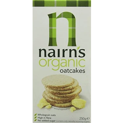 Image of Nairns Organic Oatcakes 250 g (Pack of 12)