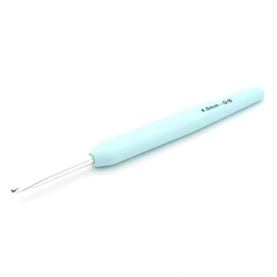Image of KnitPro Waves Crochet Hooks 4mm Hook, Ergonomic Soft Handles, Rubber Grip for Arthritic Hands, Light &amp; Comfortable Needles Knitting, Baby Blue
