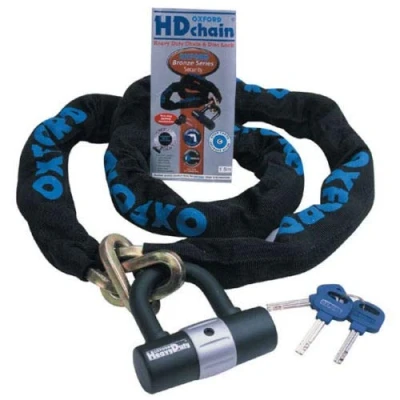 Image of Oxford HD 2.0m Chain Lock Sold Secure Motorcycle Motorbike Scooter Best Security Theft Protection
