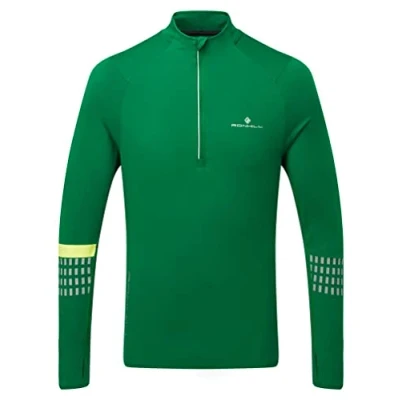 Image of RONHILL Running, Men&#039;s Tech Afterhours 1/2 Zip Tee, Highlnd/Limstne/RFLCT, XL