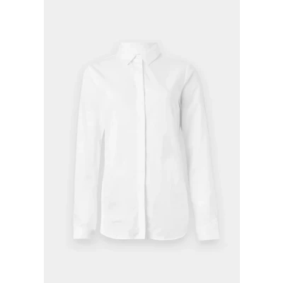 Image of SELECTED FEMME Women&#039;s SLFORI LS Side Zip Shirt B NOOS, Bright White, 8