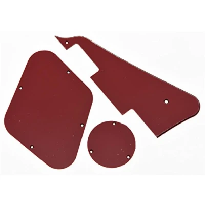 Image of KAISH Red 3 Ply LP Pickguard &amp; Rear Plate Switch Cavity Covers for Epiphone Les Paul
