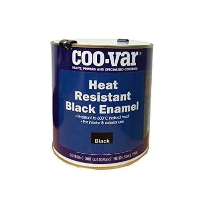 Image of Heat Resistant Black Enamel 500ml 600C Stove Paint