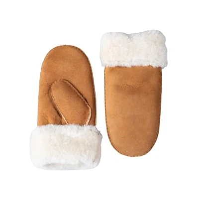 Image of Lakeland Leather Ladies&#039; Classic Sheepskin Mittens (Tan)