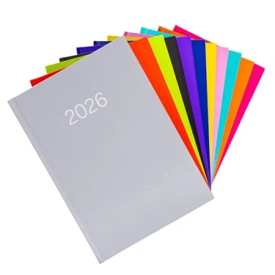 Image of evelay 2026 Diary A5 Week to View Full Year Office Organiser Planner Hardback Diaries Grey