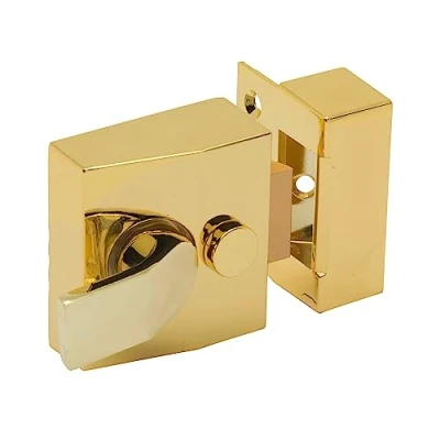 Image of Sterling NLB201 Narrow Deadlocking Brass Plated Nightlatch