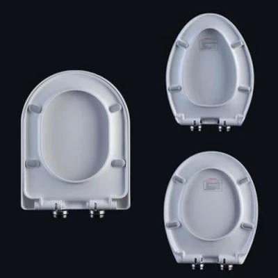 Image of Toilet Seat,Soft Quiet Close Seat Standard Lid White Simple Top Fixing,Heavy Duty Oval Loo Cover,U Shaped/V Shaped,Universal (U Shaped 38)