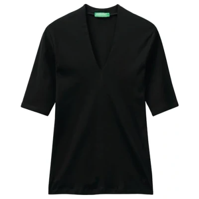 Image of United Colors of Benetton Women&#039;s 3bl0d1081 t Shirt, Black, XS
