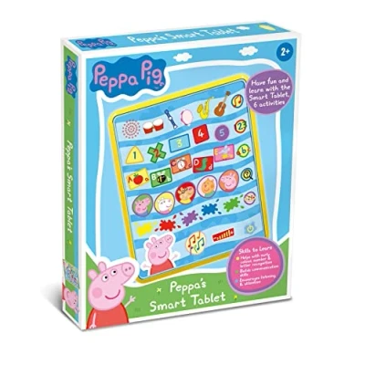 Image of Peppa Pig PP04 Peppa&#039;s Smart Tablet Toy For Kids Interactive Learning &amp; Child Development, Colours, Numbers and Letter Recognition, Communication Skills, Features 6 Fun Activities, 2+ Years