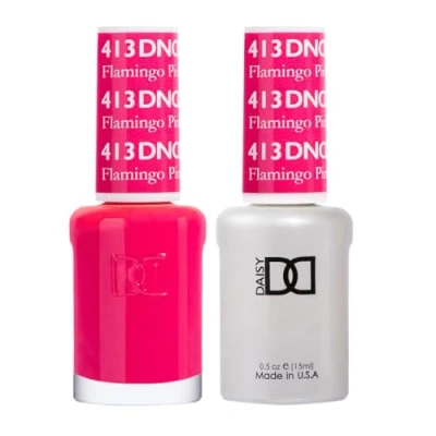 Image of DND Duo Gel &amp; Nail Polish Set Flamingo Pink 413 2x15ml