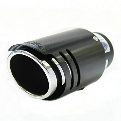 Image of Exhaust Tip Trim Car End Pipe Tail Sport Muffler Stainless Steel Chrome Universal