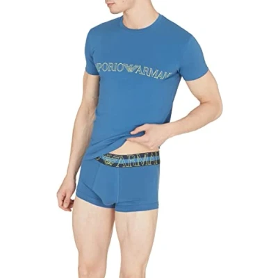 Image of Emporio Armani Underwear Men&#039;s Trunk Megalogo, Octanium, S