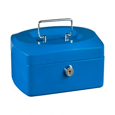 Image of Idena 50027 Cash Box 6 Inches Dimensions 155 x 120 90 mm Blue