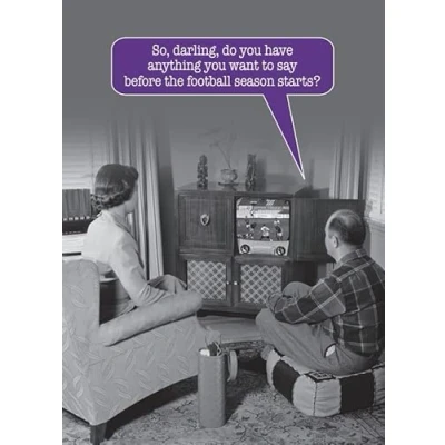Image of Funny Birthday Card For Friend Him Her Football Season