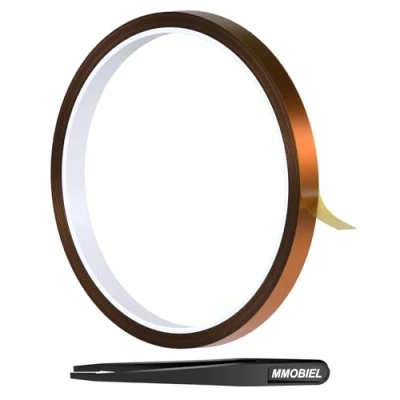 Image of MMOBIEL Heat Tape (10mm x 30m) Polyimide Resistant for Sublimation Transfer Tape, High Temperature Press ESD HVAC Electronics Soldering 3D Printing etc. 0.4 100 Ft