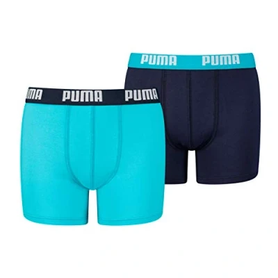 Image of PUMA Boy&#039;s Underwear Boxer Shorts Basic (2 Pack), Bright Blue, 134 140 (Pack of 2)