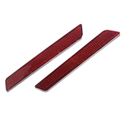 Image of HDBUBALUS Motorcycle Saddlebag Latch Guard Reflector For Harley Touring Street Glide Covers 14 17 Red