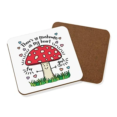 Image of There&#039;s So Mushroom in My Heart for You Coaster Drinks Mat