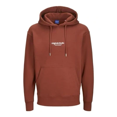 Image of Jack &amp; Jones Jorvesterbro HOOD Hoodie, Men&#039;s, Size: Small, Brown