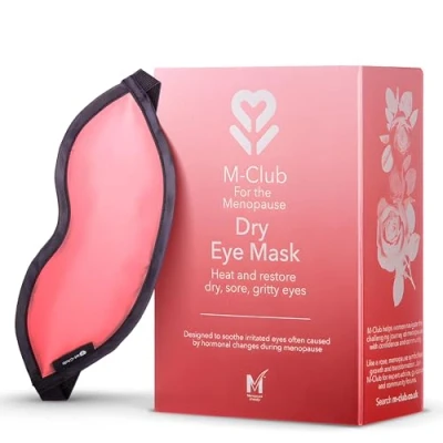 Image of M Club Heated Dry Eye Mask for Menopause &amp; Eyes Relief Reusable Moist Heat Compress Dry, Sore, Gritty During Also Helps Relieve Blepharitis Styes Antibacterial Protection