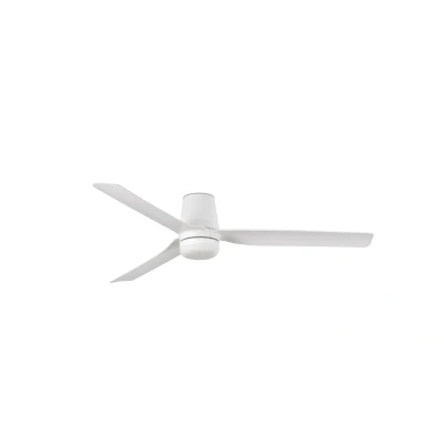 Image of Mini Punt Tub Small 3 Blade Ceiling Fan Matt White with Light 2700 4000 6000K Wiz Smart System