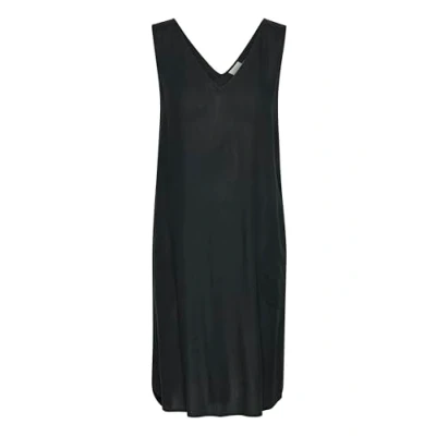 Image of Kaffe Women&#039;s Dress Sleeveless V Neck Knee Length Pockets Straight Silhouette, Windsurfer/Chalk Stripe, 12