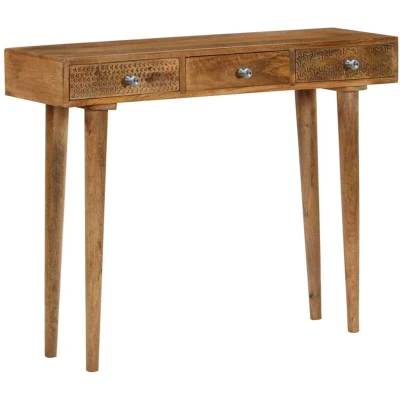 Image of vidaXL Console Table Solid Mango Wood 102x30x79 cm