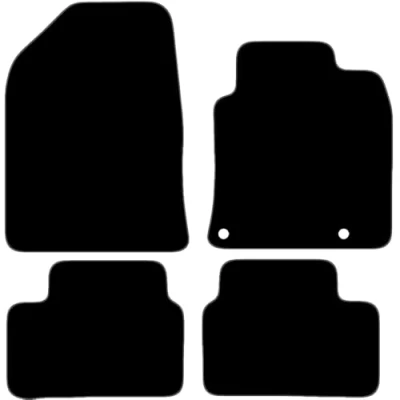 Image of Carsio Carpet Car Mats For Kia Ceed &amp; XCeed 2018+ Onwards (Manual) 4pc Set Tailored Fit Floor Mat Complete Accessory Black Custom Fitted All Weather, Anti Slip Backing Grey Trim