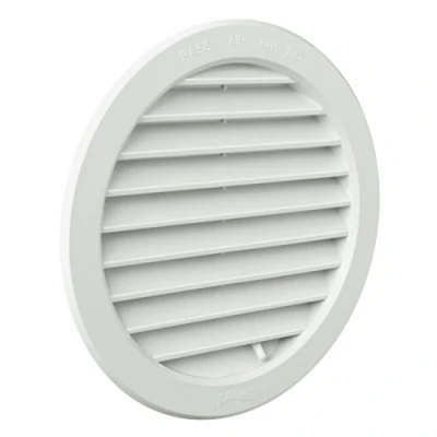 Image of La Ventilazione T16DRB Round Plastic Recessed Ventilation Grille, White, ø 190 mm