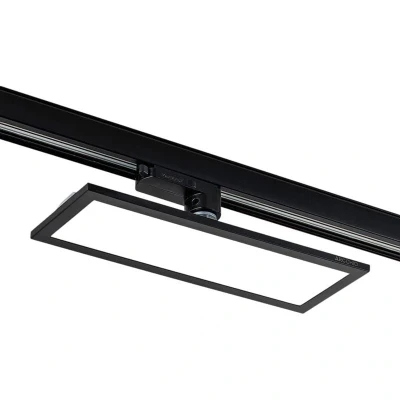 Image of Arcchio Hairis 3 phase LED panel, 30 cm, black, 3000 K