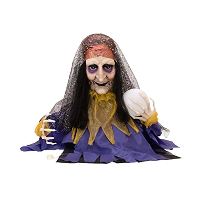 Image of Europalms Halloween Figur Wahrsagerin, animiert 50cm Decoration