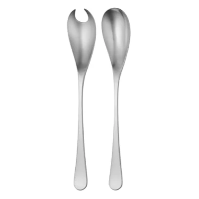 Image of Robert Welch RW2 Satin Salad Serving Set. Made from Stainless Steel. Dishwasher Safe.