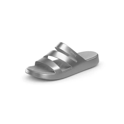Image of Crocs Women&#039;s Getaway Strappy Sandals, Silver, 10