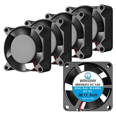 Image of WINSINN 25mm Fan 5V Dual Ball Bearing Brushless 2510 25x10mm for Cooling DIY Mini PCB/Notebook/Graphics card High Speed (Pack of 5Pcs)