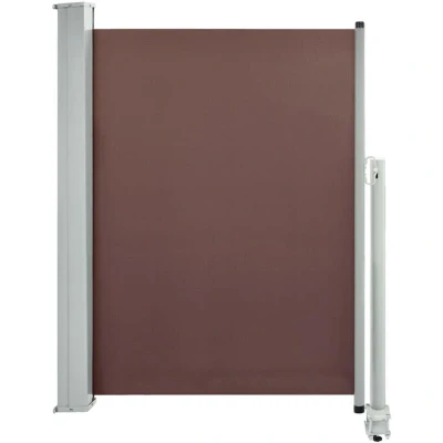 Image of vidaXL Patio Retractable Side Awning 100x300 cm Brown