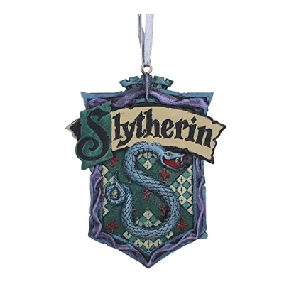 Image of Nemesis Now Harry Potter Slytherin Crest Hanging Ornament, Green, 8cm