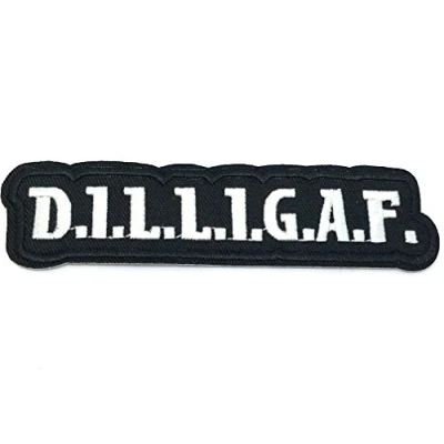 Image of D.I.L.L.I.G.A.F Iron On Sew Cosplay Embroidered Patch