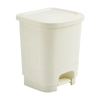 Image of Whitefurze Pedal Bin, Cream, 8 Litre