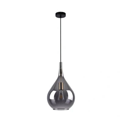 Image of Gota 25cm Dome Pendant Ceiling Light Black 1xE27