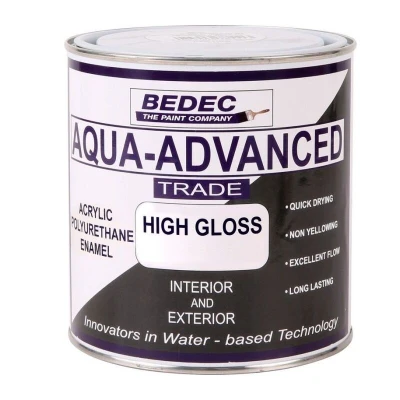 Image of Aqua Advanced Paint Gloss Black 5 Litre Bedec