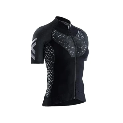 Image of X BIONIC Women Twyce 4.0 Bike Zip Short Sleeve Shirt Opal Black/Arctic White, Medium
