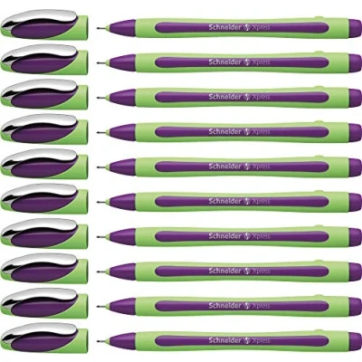 Image of Schneider Fineliner Xpress 190008 Pens (Pack of 10) Violet