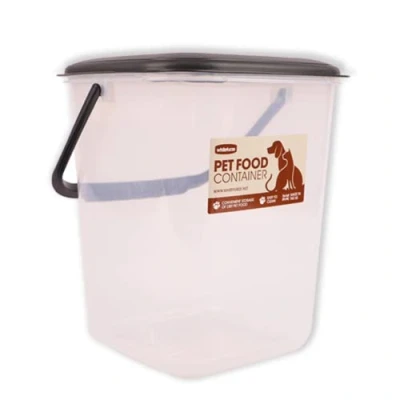 Image of 10L Dry Pet Food Container with Lid Scoop Handle Freezer Dishwasher Microwave Safe Made in UK