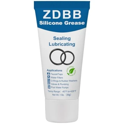Image of ZDBB Tap O Rings Grease Silicone Lubricant for Oring Rubber Washers Water Filter Pool Pump Gaskets Cartridges Valves Pressure Plugs Seals,1 oz 1 Pack
