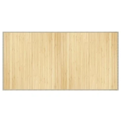 Image of vidaXL Bamboo Area Rug Rectangular Light Nature 100x200 cm for Living Room/Bedroom/Office Water Resistant with Non Slip Backing