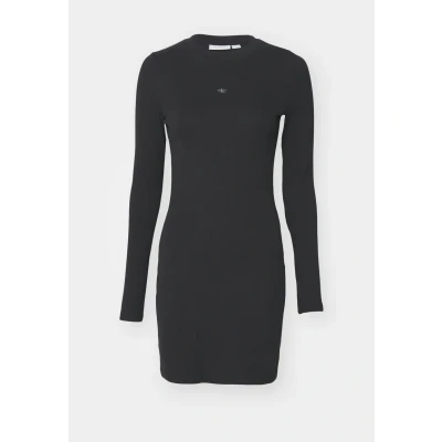 Image of Calvin Klein Jeans Short Dress Jersey dress, Women&#039;s, Size: Medium, Black