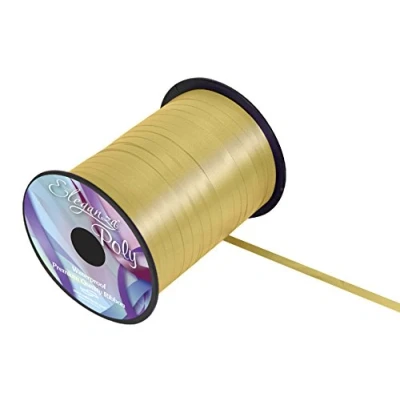 Image of Eleganza Gold Curling Ribbon Decoration 1 Pc, Polyester, 9 x 19 cm