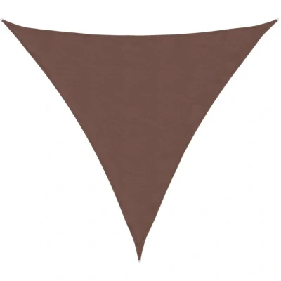 Image of vidaXL Sunshade Sail Oxford Fabric Triangular 4x4x4 m Brown