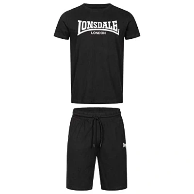 Image of Lonsdale Men&#039;s T Shirt &amp; Shorts Set normal fit MOY S